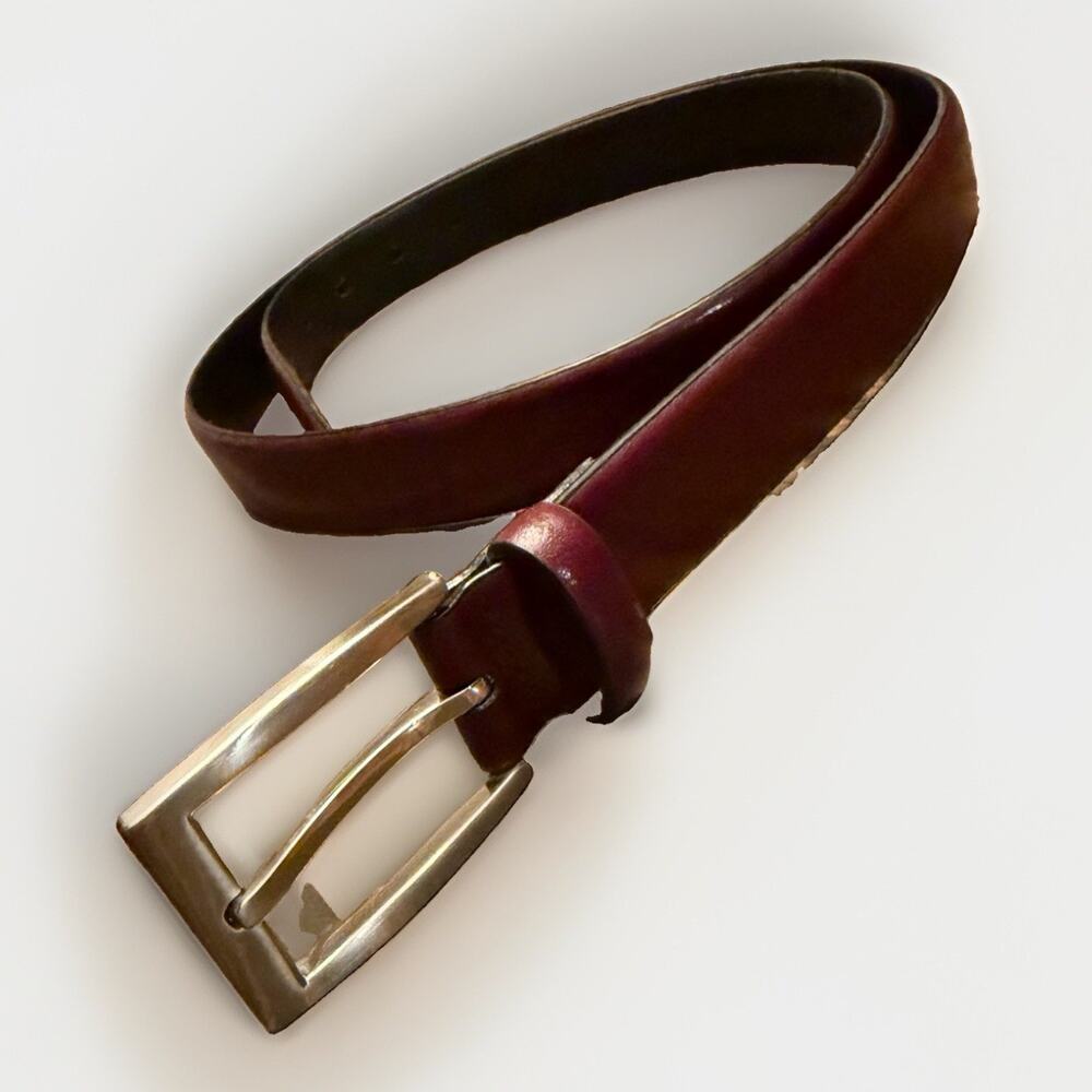 JOS A BANK Genuine Leather Dress Belt Men’s Size 42 Cognac Brown Classic 3821